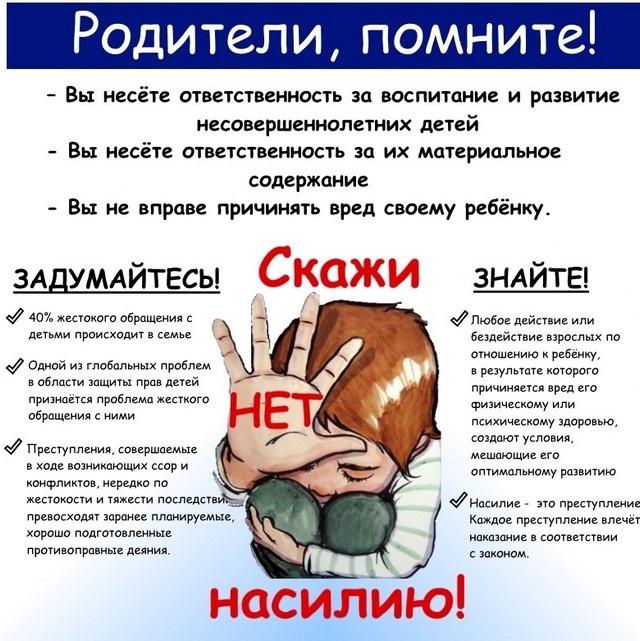 Скажем вместе нет насилию над детьми!